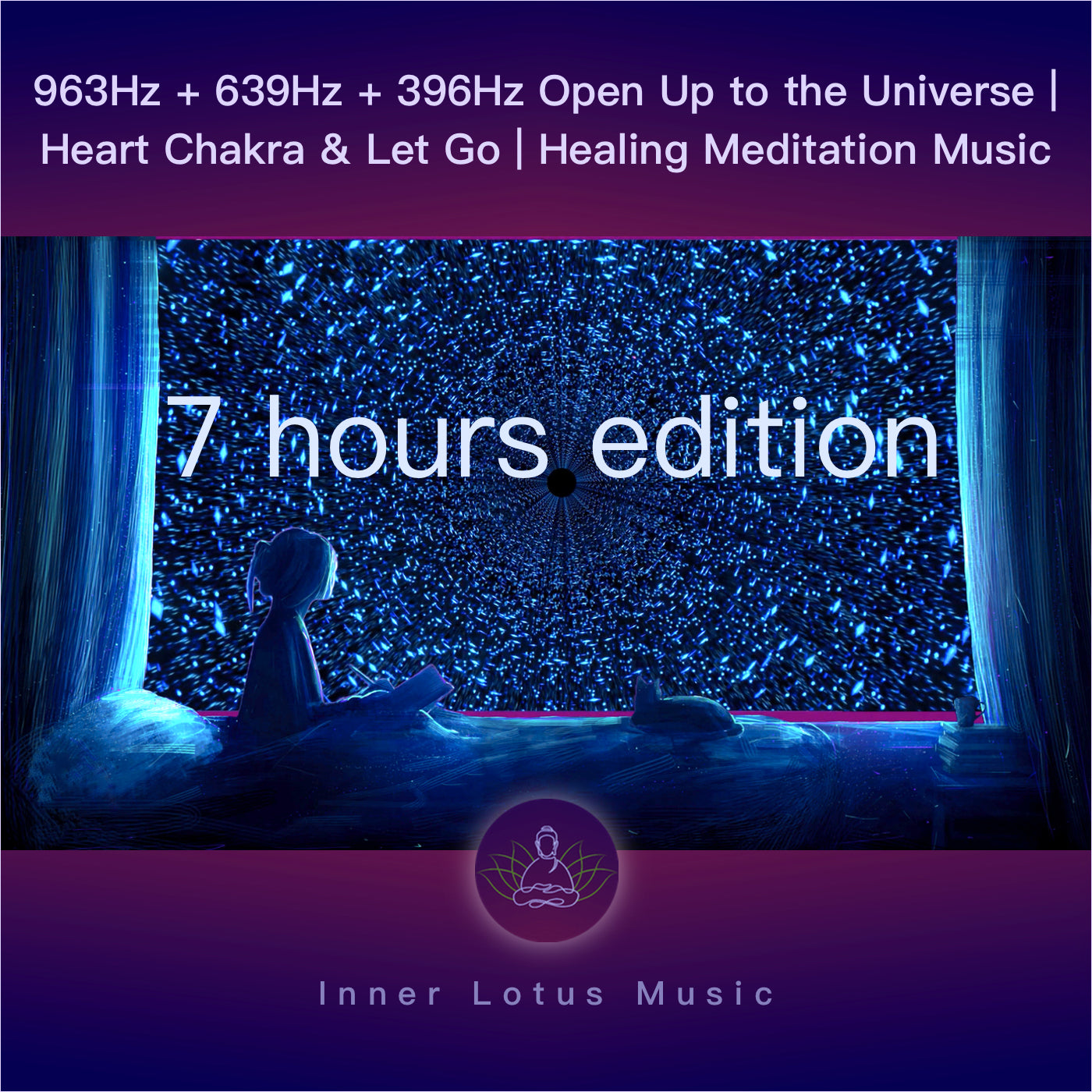 963Hz + 639Hz + 396Hz Open Up to the Universe | 7h Edition | Pineal Gland & Heart Chakra Sleep Music