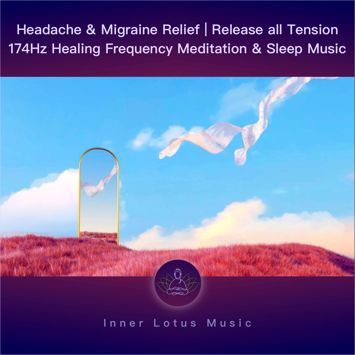 Headache & Migraine Relief | Release all Tension | 174Hz Healing Frequency Meditation & Sleep Music