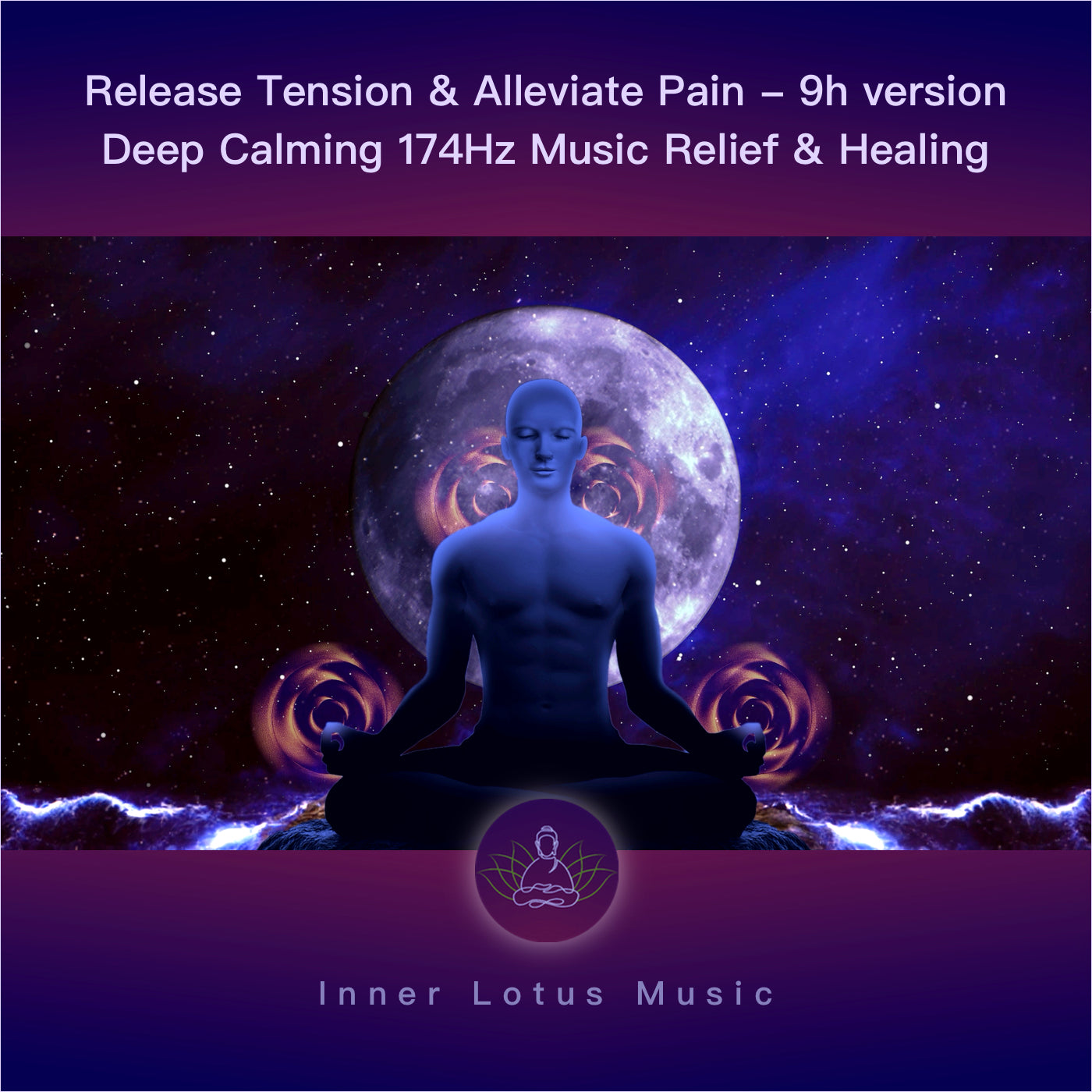 Release Tension & Alleviate Pain - 9h version | Deep Calming 174Hz Music Relief & Healing