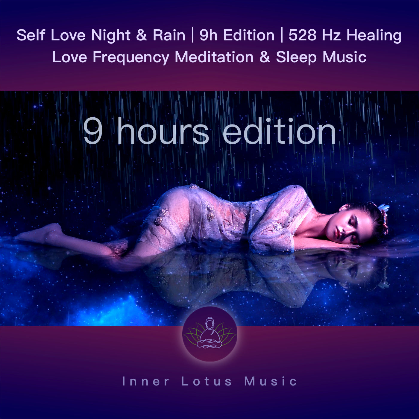 Selbstliebe Nacht & Regen | 9 Std Edition | 528 Hz Frequenz der Liebe | Schlafmusik